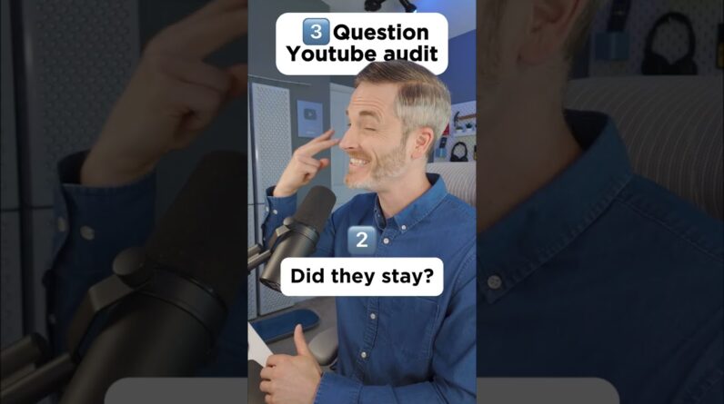 Here’s a simple 3-question YouTube audit every creator should run ✅